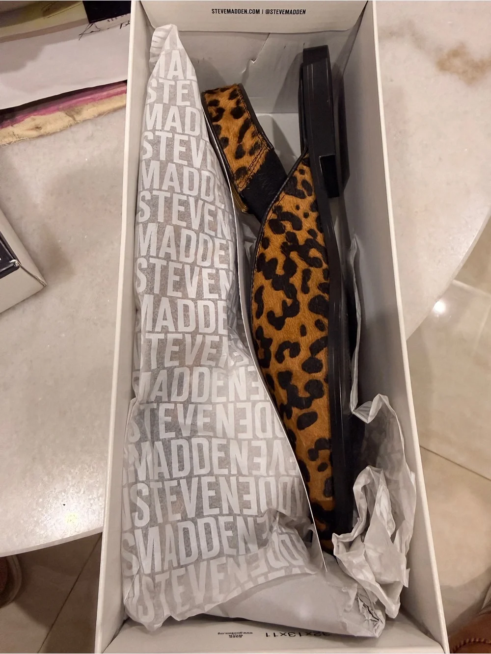 Steve Madden Women’s leopard print- Black and Brown. Shay. Size 9. NWI